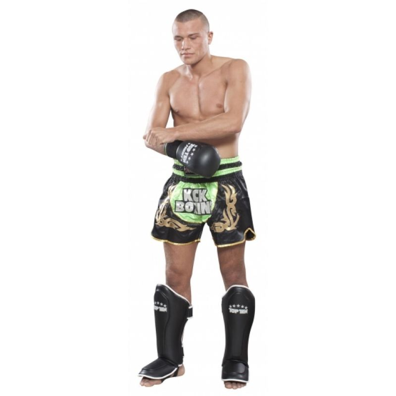 TOP TEN "KICKBOXING" NEON Muay Thai zielono - czarny+m short