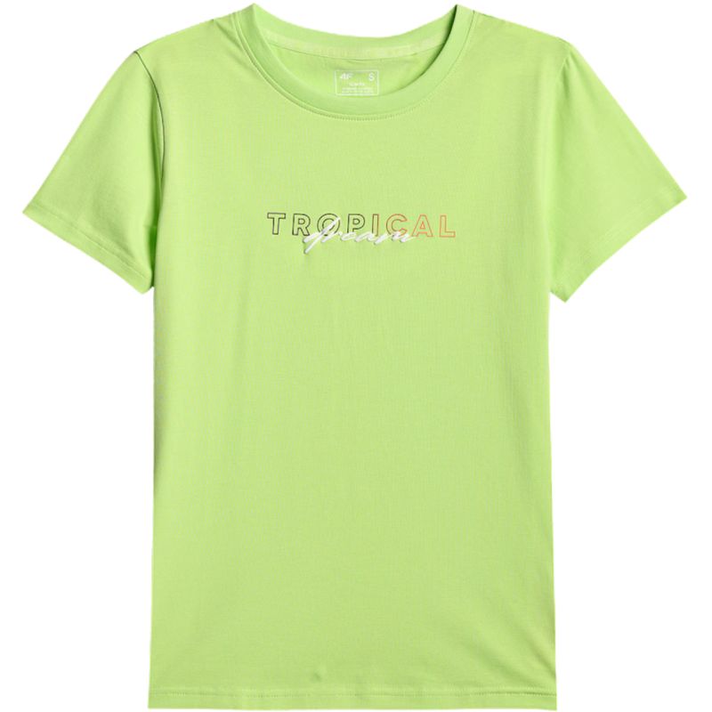 4F Women's T-shirt F2717 light yellow 73S sárga póló 4FWSS26TTSHF271773S