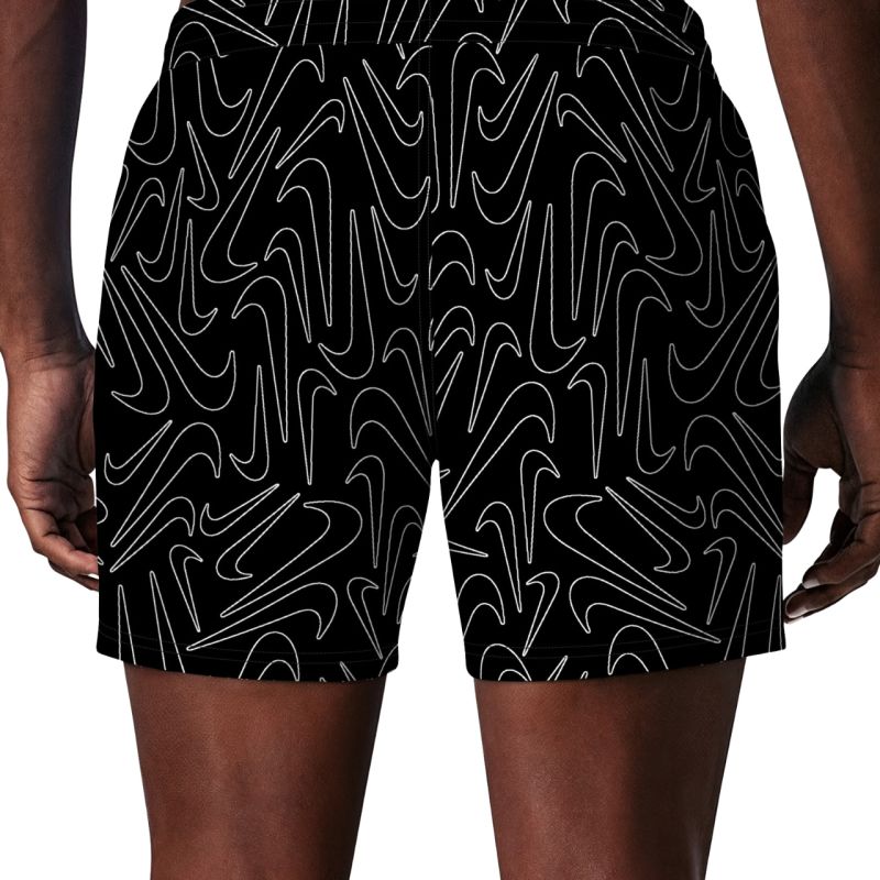 Nike Breaker Tossed Swoos 5" Volley Swim black fekete rövidnadrág NESSG572001