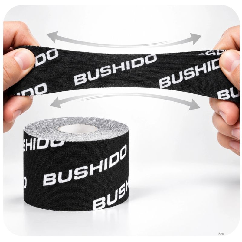 DBX Bushido Kinesiological Tape For Taping 5m Self-Adhesive Beige | czarny || beżowy zokni szalag DBX-TAPE-Brown