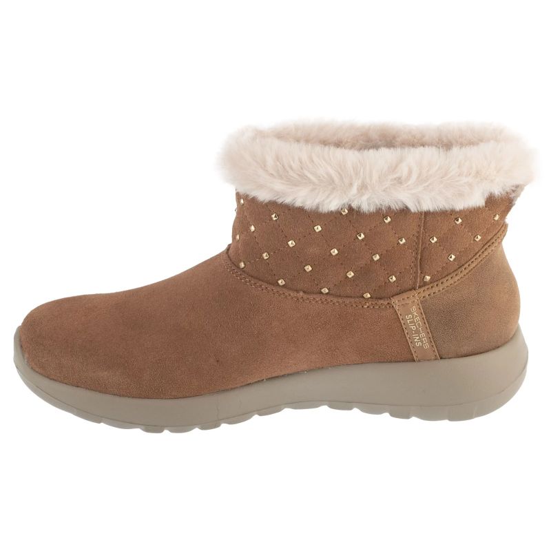Skechers Slip-Ins: On-The-Go Joy - Cozy Shimmer Brown barna utcai cipő 144816-CSNT