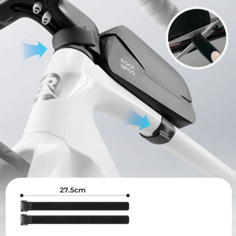 Rockbros 30120122002 Waterproof Bicycle Frame with Magnetic Closure 0.9L - Black czarny táska