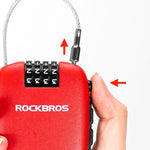 Rockbros 32420981001 bicycle lock with retractable cable - red piros kiegészítő 304004-163810
