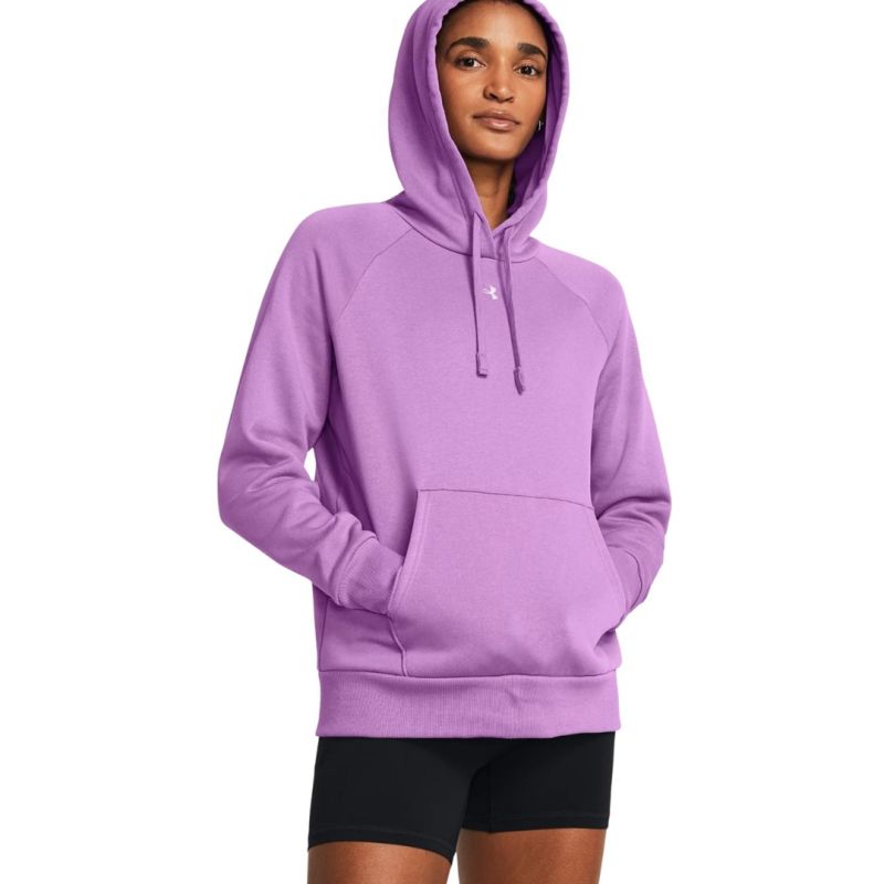 Under Armour Women's Rival Fleece Hoodie sweatshirt purple 1379500 560 lila női kapucnis pulóver 143585M
