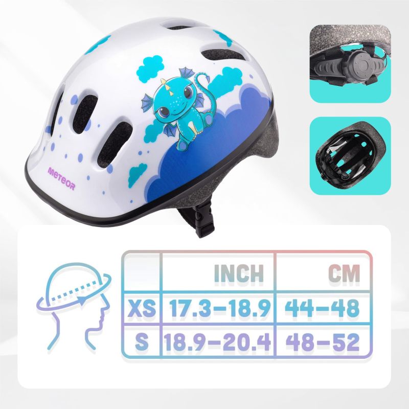 Meteor KS06 S Bicycle Helmet 48-52 cm Dragon uniw helmets