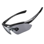 Rockbros polarized sunglasses 5 lenses black fekete glasses, training equipment