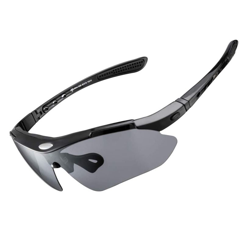 Rockbros polarized sunglasses 5 lenses black fekete glasses, training equipment