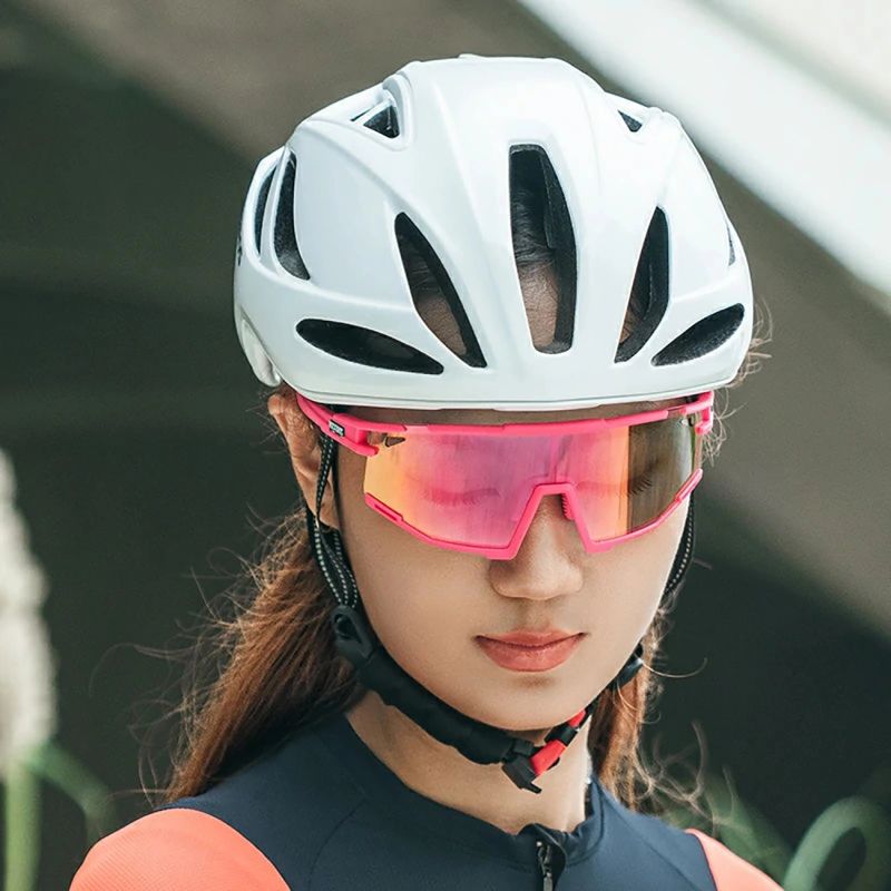 Rockbros SP258 ROAD TO SKY photochromic cycling glasses - pink różowy training equipment