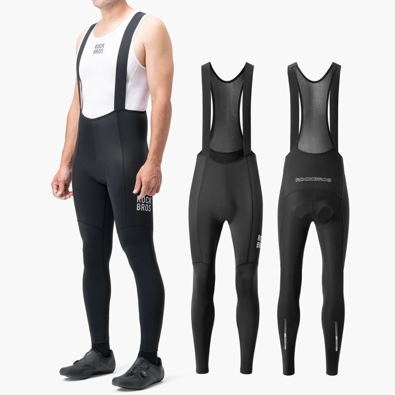 Rockbros 200021 Long Cycling Bib with Pad Size - Black fekete nadrág
