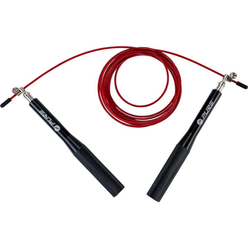 Pure 2 Improve 3-In-1 Weighted Skipping Rope, Replaceable Lines, Pure 2 Improwe fekete ropes, training equipment