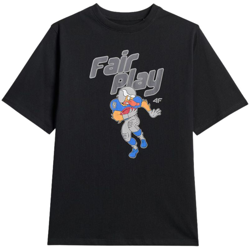 Boy's T-shirt 4F M3012 deep 4FJWSS26TTSHM3012 20S fekete shirts