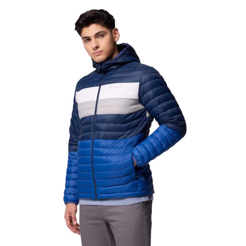 Columbia Powder Pass Hooded Jacket 2134131433 Blue L Ruházat
