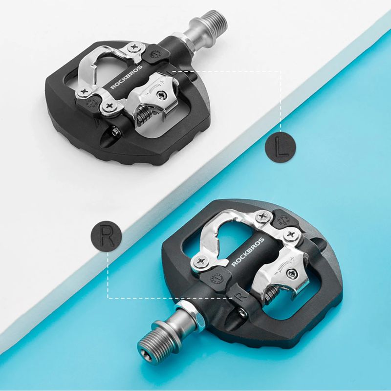 Rockbros M108 Nylon Half-Lock Double-Sided Bicycle Pedals - Black