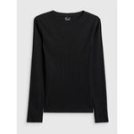 Women's long sleeve slim ribbed knit 4F