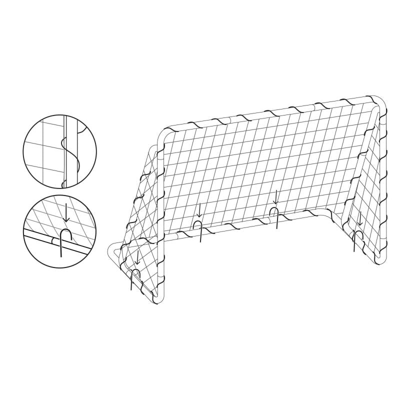 Meteor soccer goal with target mat cm uniw training equipment