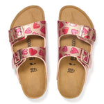 Birkenstock ARIZONA KIDS BS 1030434 ELECTRIC METALLIC COPPER HEARTS flip-flops (standard width)