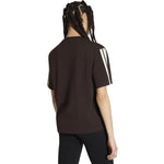 Adidas Women's Essentials 3-Stripes Boyfriend T-shirt Dark Brown 2xs ruházat KX0794