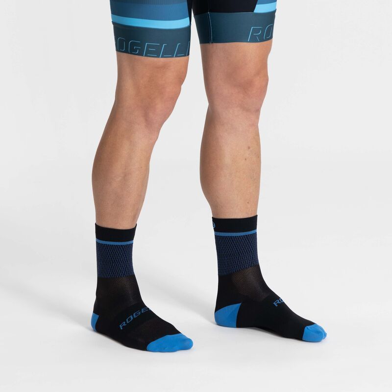 Rogelli HERO II socks black and blue kék zokni