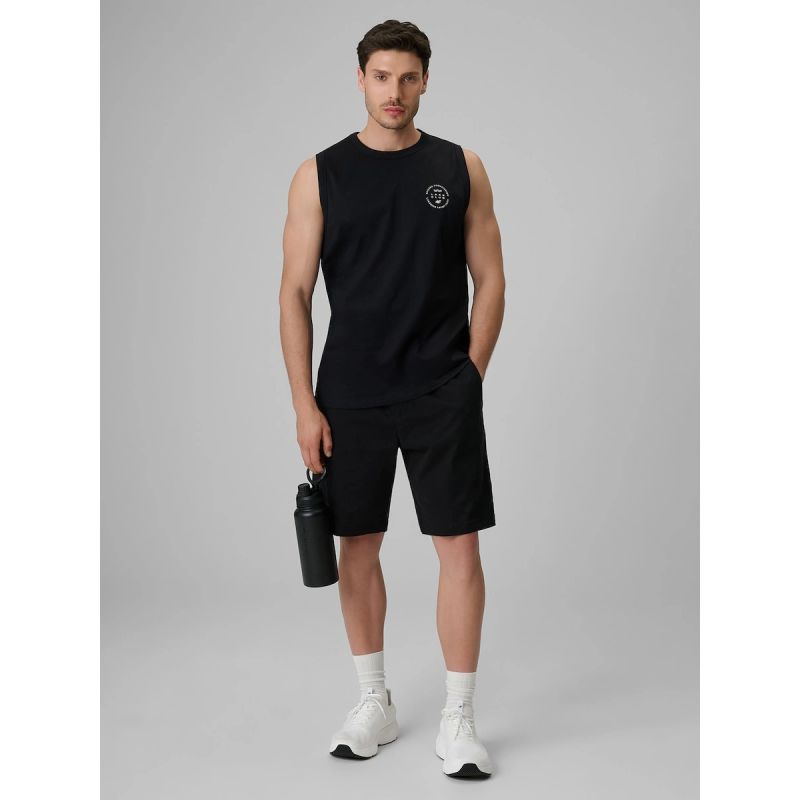 4F Men's sleeveless relaxed smooth t-shirt póló
