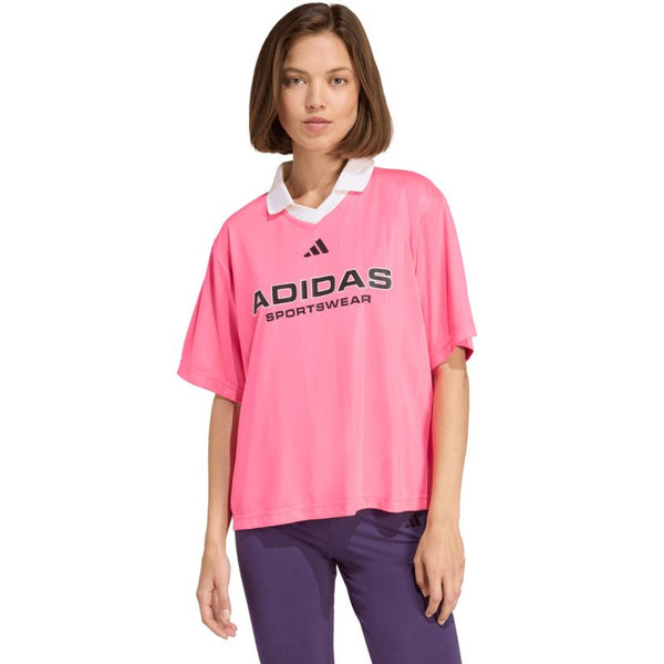 adidas Tiro Q4 women's t-shirt pink JN2747 Ruházat
