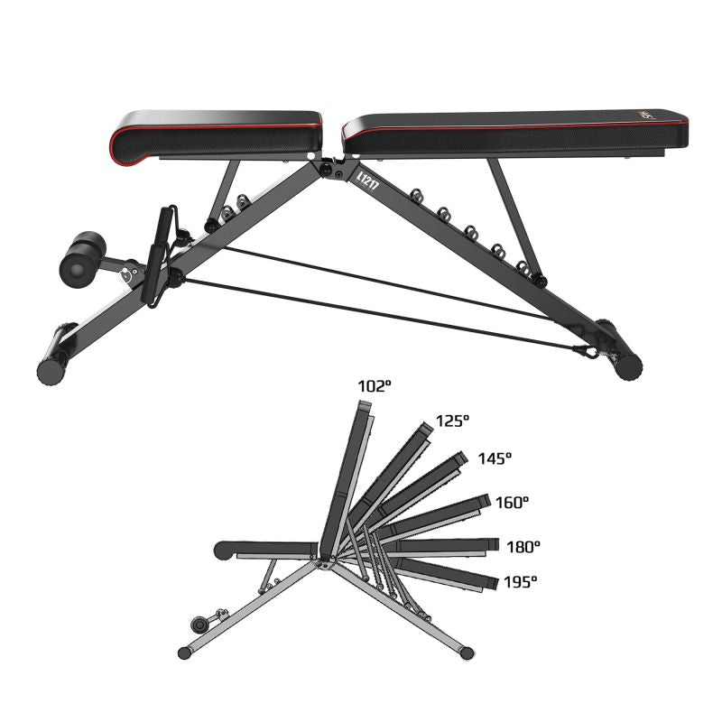HMS L1217 Adjustable Folding Cable Exercise Bench edzőfelszerelés 17-53-014