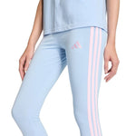 Adidas Essentials 3-Stripes Cotton Women's Light Blue 2xs női leggings KD2352