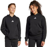 Adidas Essentials Hoodie for kids black fekete gyerek kapucnis pulóver JC9772