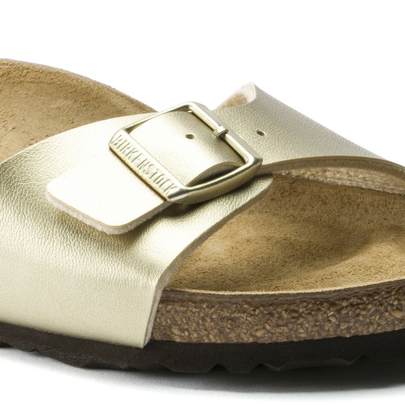 Birkenstock Madrid Birko-Flor Gold regular women's flip-flops wide gold (1016106) Cipő