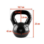 HMS KNV12 BLACK vinyl-coated cast iron kettlebell fekete kiegészítő 17-64-063