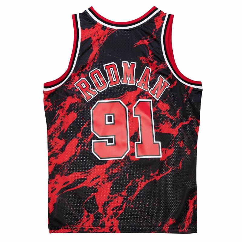Mitchell & Ness Marble NBA Swingman Dennis Rodman Chicago Bulls Jersey 4xl mez