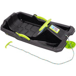 Enero PLASTIC SLED WITH BRAKE AND HANDLEBAR ADAŚ BLACK WITH GREEN fekete sportfelszerelés GSP-1064765