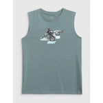 4F Boy's regular sleeveless T-shirt with print póló