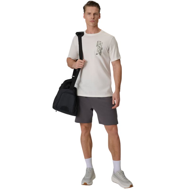 4F Men's T-shirt M2665 12S krém ruházat 4FWSS26TTSHM266512S