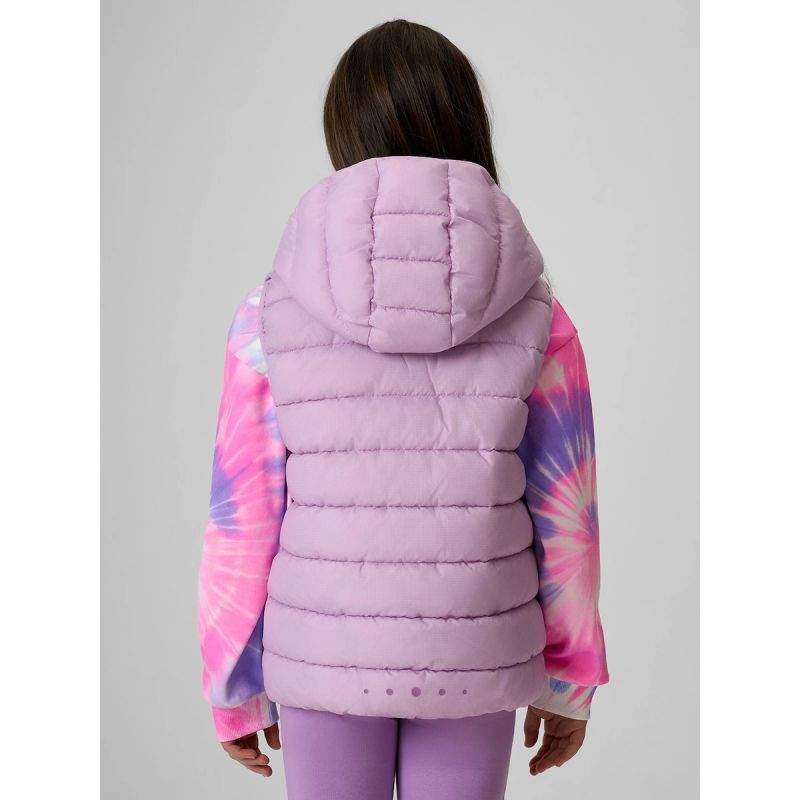4F Girls' vest with synthetic filling gyerek mellény 4FJRSS26TVJAF396-52S