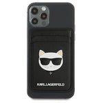 Karl Lagerfeld Wallet CardSlot Saffiano Choupette Head MagSafe Magnetic Phone Wallet - fekete telefontok