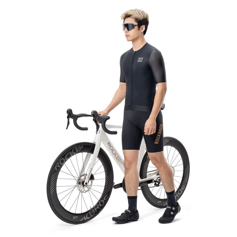 Rockbros 15200025 Short Sleeve Cycling Jersey Size S - Black czarny \ s póló