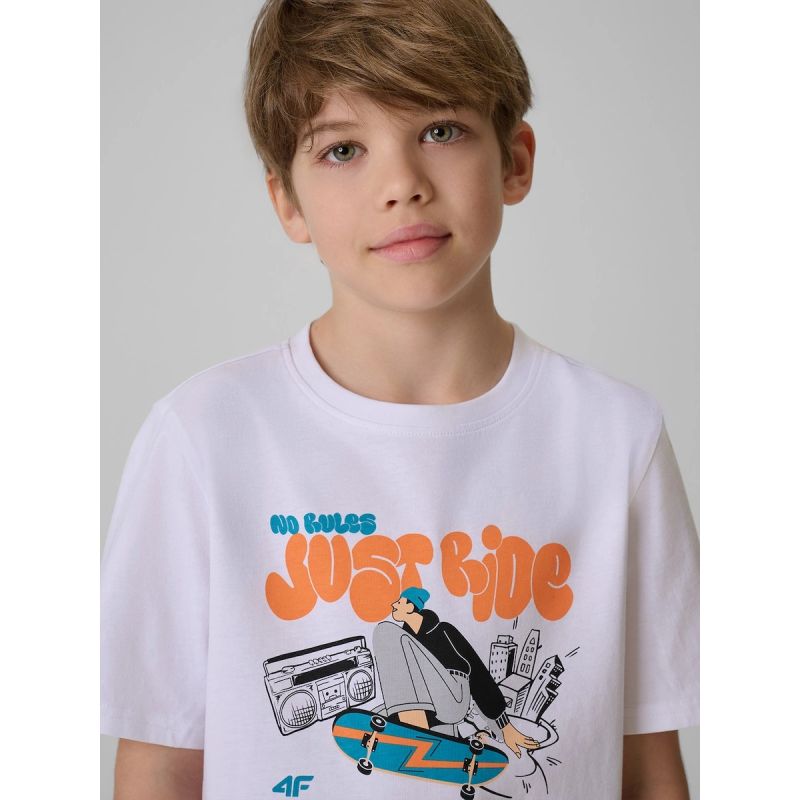 4F Boy's cotton T-shirt ruházat 4FJRSS26TTSHM4171-10S