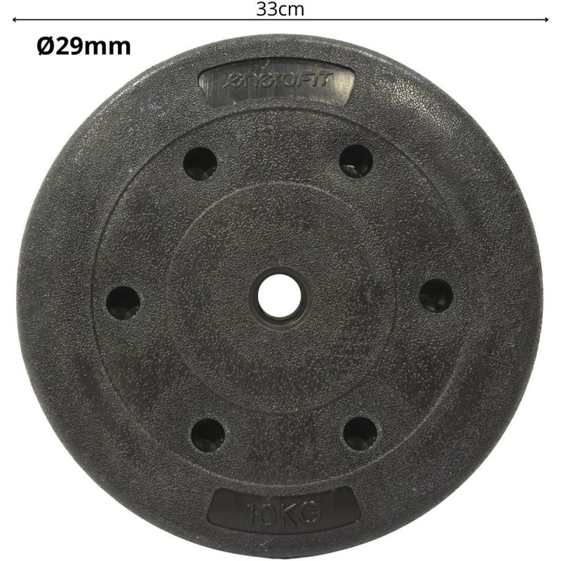 Enero Concrete Load 10 Kg Fit ø29mm fekete weight, strength training equipment, training equipment