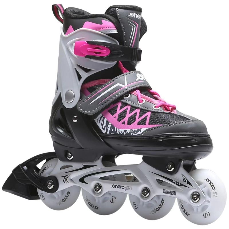 Enero Pro Led Roller Skates 4in1 38-41 Pink-Gray szürke skates, roller skates