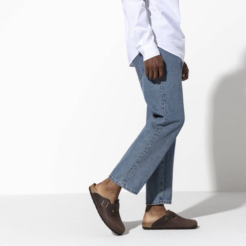 Birkenstock Boston Habana Oiled Leather Regular Wide Women's/Men's Clogs (0860131) Egyéb