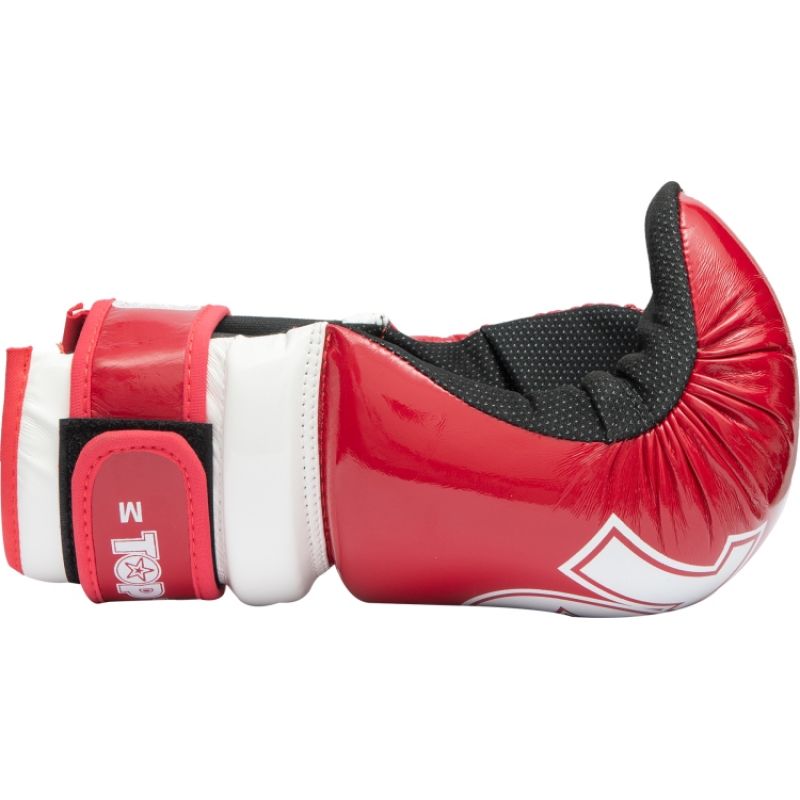 TOP TEN ROTT "GLOSSY BLOCK" Open Gloves jasnoniebieski+xs kesztyű