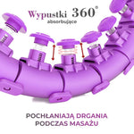 HMS Plus size hula hoop HHW12 with studs and weight purple lila edzőfelszerelés 17-44-525