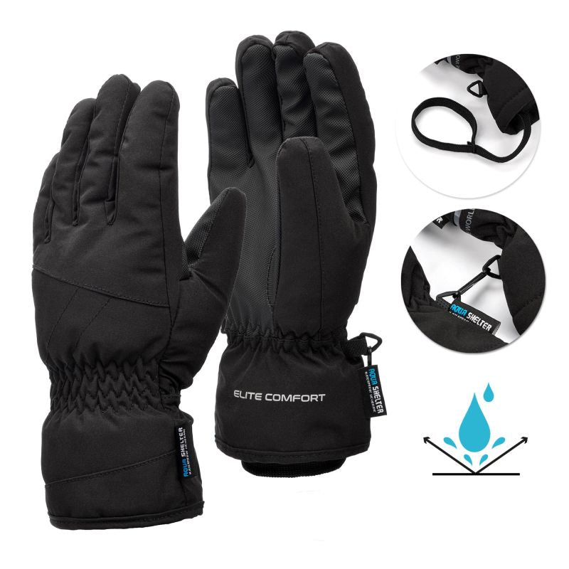 Meteor Nevis M winter gloves black uniw kesztyű