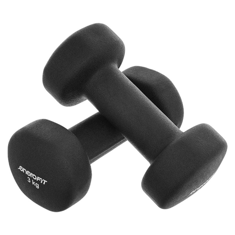 Enero NEOPRENE DUMBBELL SET 2x3KG FIT dumbbell, strength training equipment, training equipment, sets