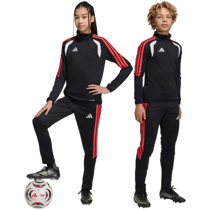 adidas Tiro 26 League kids' black and red JY9677 104cm nadrág
