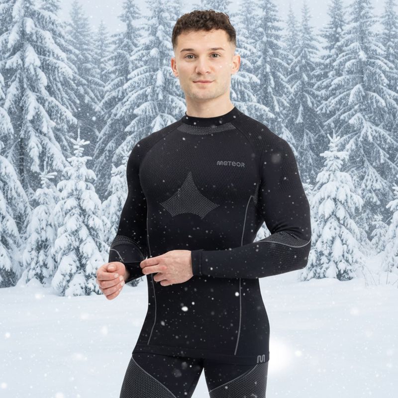 Meteor thermal underwear XL/XXLblack fekete férfi termoaktív ruha 16688