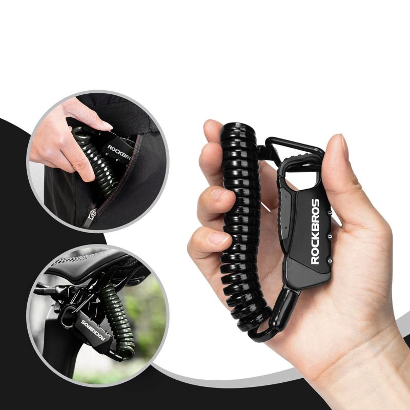 Rockbros RBK6N Combination Bike Lock - Black