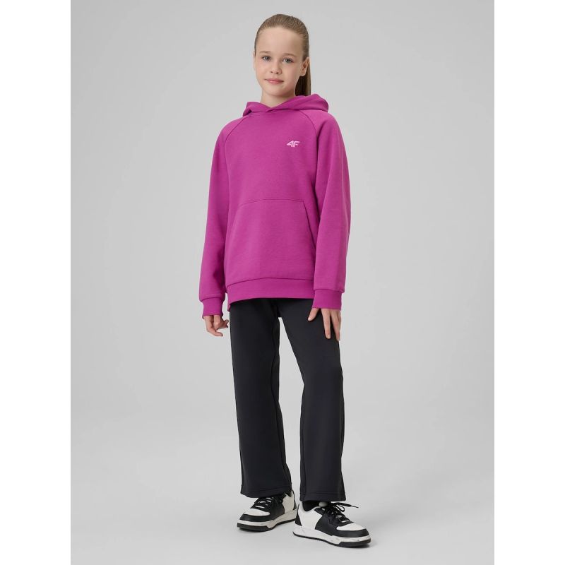 Girls' loose sweatshirt with hood 4F