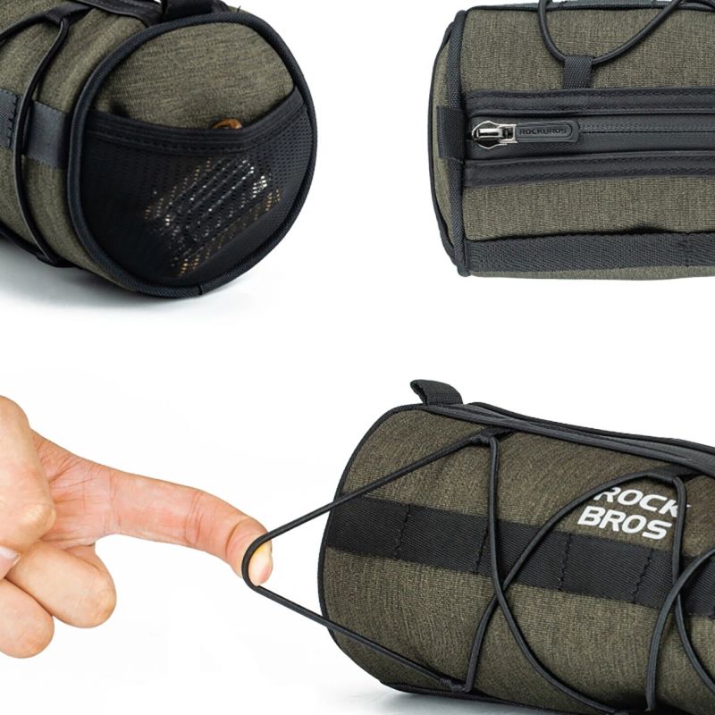 Rockbros 30110049001 bicycle handlebar 2 l - green zöld táska