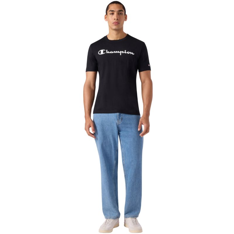 Champion Men's SS Tee T-Shirt black 221814 KK001 fekete férfi póló 221814KK001